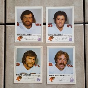 CFL 1978 Royal Leaders of the week BC Lions Cards.